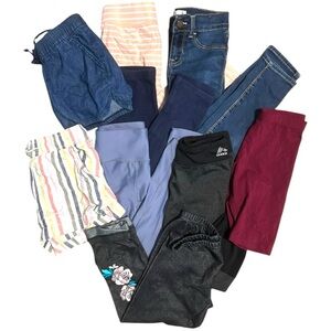 EUC Girls 9 Piece Shorts And Pants Bundle- Size-6,6-7